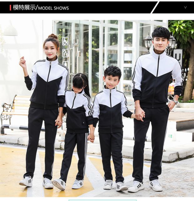 Bộ đồ thể thao mùa thu và mùa đông mới phù hợp với phụ huynh-trẻ em mẫu áo thun thoáng khí cho nam tập luyện quần áo ấm cho học sinh mua - Thể thao sau quần thể thao adidas
