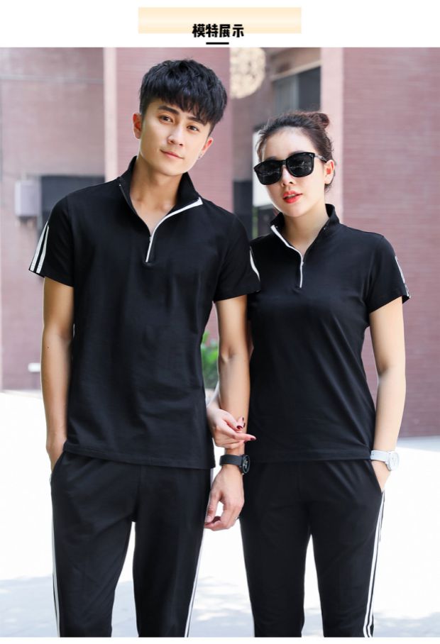 Bộ đồ thể thao nam và nữ mùa hè mới đôi tay ngắn thể thao và bộ đồ giải trí phù hợp với cotton blazer nam