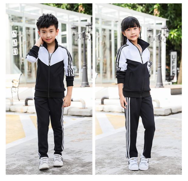 Bộ đồ thể thao mùa thu và mùa đông mới phù hợp với phụ huynh-trẻ em mẫu áo thun thoáng khí cho nam tập luyện quần áo ấm cho học sinh mua - Thể thao sau quần thể thao adidas