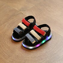 Light shoes girls fluorescent children Princess boys children glowing sandals luminous light bright new Jelly Jelly