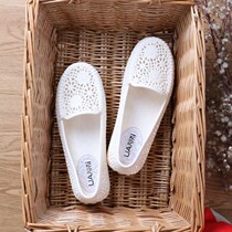 Soft-bottomed plastic sandals womens flat-bottomed Baotou Rain Simple Joker Wear Outside Work Age Home Comfort Cave