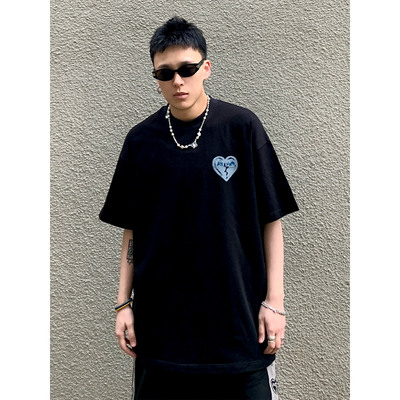 A11SLAVEKTDA背后心碎圆领短袖高街嘻哈潮男女情侣短袖潮牌teeT恤