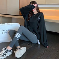 Special cabinet grey thread underpants woman 2021 exterior wearing spring and autumn slim fit elastic hip yoga small foot pants tide