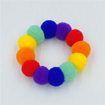 Net Red Cat Neckline Pet Ball Ball Round Neck Rainbow Wow Dog Cute Neckline Kokie Cat Cat Neck Ornaments