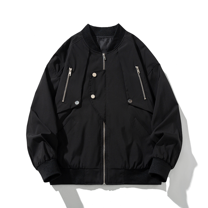 American High Street Workwear Jacket for Men, Versatile Casual Thin Baseball Jacket for Women, Trendy Retro Pilot Jacket