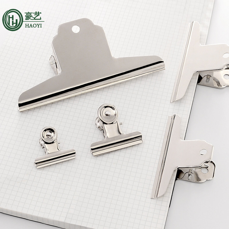 Morning Light 145MM Stainless Steel Mountain Shaped Ticket Clip Size Folder Round Iron Ticket Clip Office Supplies Bill Clip