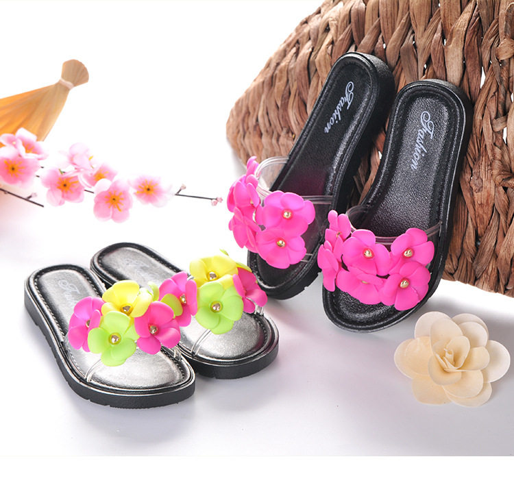 Pantoufles enfants en autre pour été - semelle PU - Ref 986795 Image 7