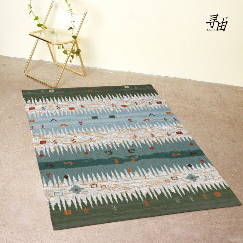 Looking for Moroccan ethnic style children's carpet living room coffee table blanket modern minimalist bedroom bedside blanket home ins