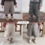 Candy Grandpa Girls Mùa đông dày hoa Pants Quần eo Trẻ em Gió Anh Quần rộng Quần dài Quần thẳng quần vớ bé gái