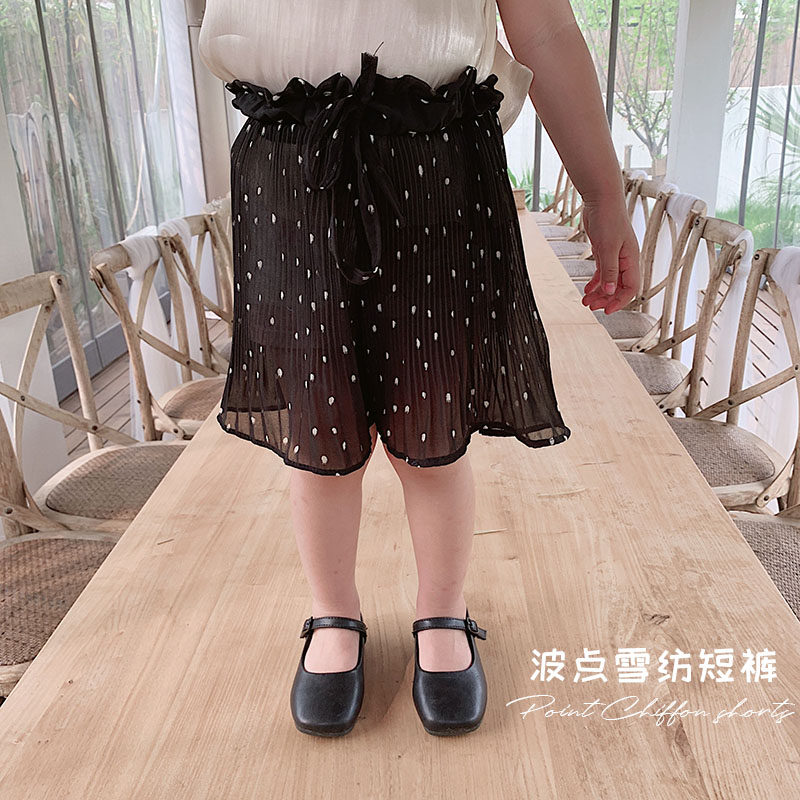 Young Yo-yo Girl Pants New Summer Clothing Slim Fit Baby Shorts Outside The Ocean Pie 5 Sub-pants Snow spinning pants