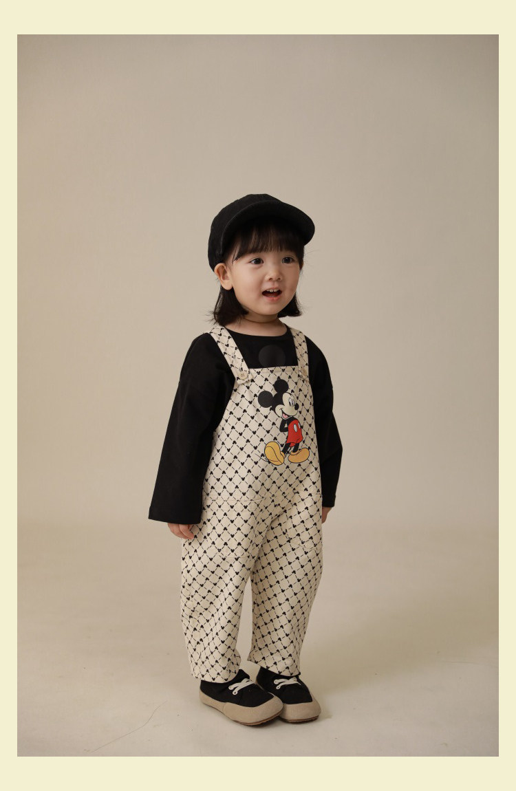 Дисней, детский ретро износостойкий комбинезон, повседневные брюки, штаны, Дисней Микки Маус, в корейском стиле yoehyaul/幼悠 