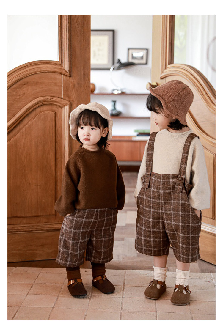 Детский осенний комбинезон, штаны, ретро комплект, бретели, в британском стиле, стиль     