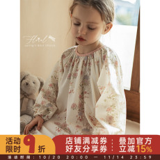 платье 幼悠 女童碎花a字裙2024春季儿童甜美可爱藤紫淡粉数码印花连衣裙