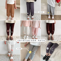 Young Yo-yo Girl Beats Bottom Pants Summer New Children Modell Knit Cotton Anti-mosquito Pants Foreign Air Loose Casual Pants