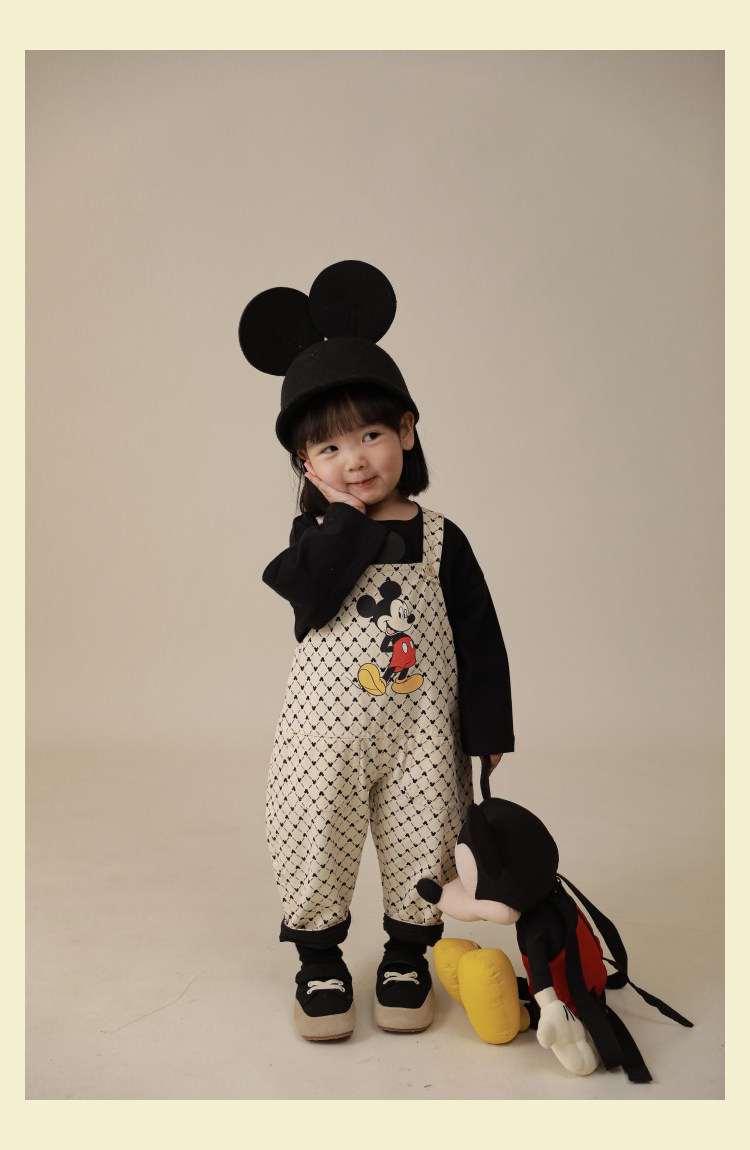 Дисней, детский ретро износостойкий комбинезон, повседневные брюки, штаны, Дисней Микки Маус, в корейском стиле yoehyaul/幼悠 
