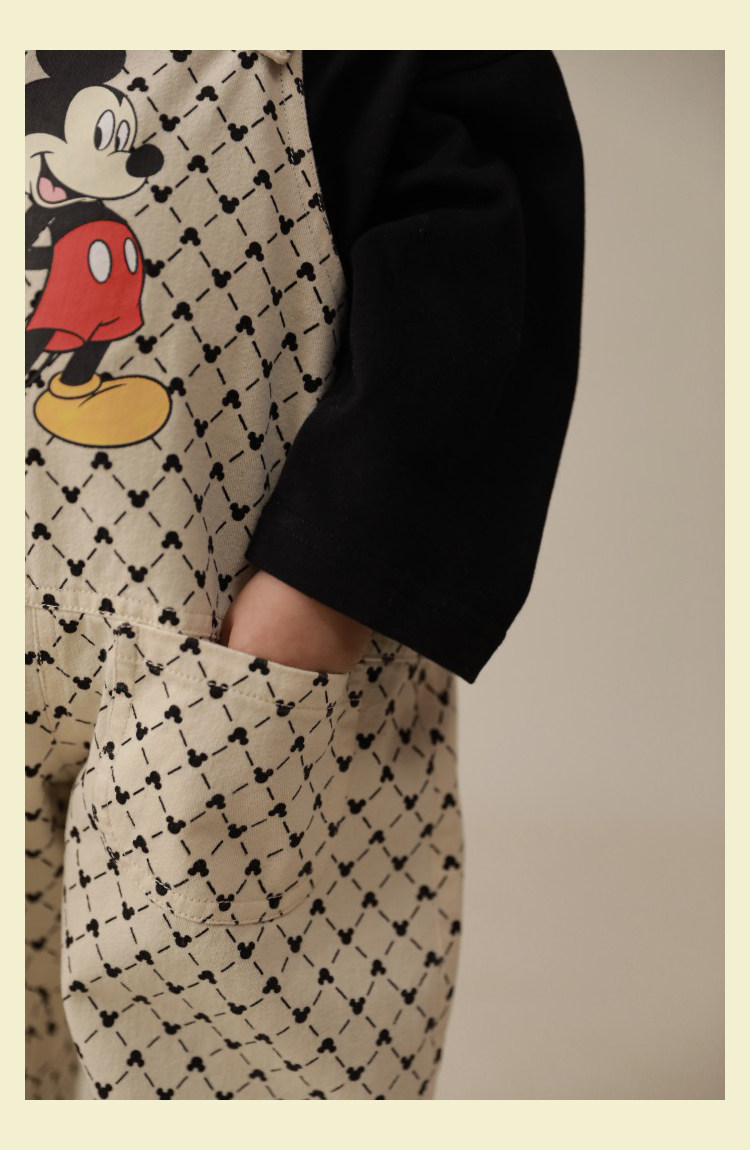 Дисней, детский ретро износостойкий комбинезон, повседневные брюки, штаны, Дисней Микки Маус, в корейском стиле yoehyaul/幼悠 