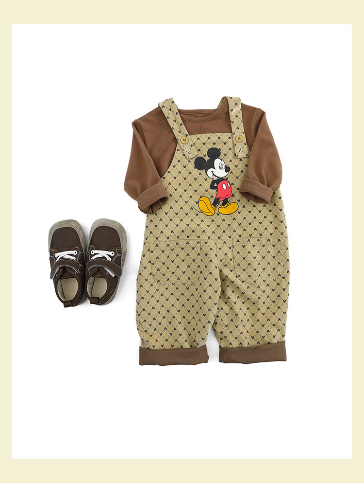 Дисней, детский ретро износостойкий комбинезон, повседневные брюки, штаны, Дисней Микки Маус, в корейском стиле yoehyaul/幼悠 