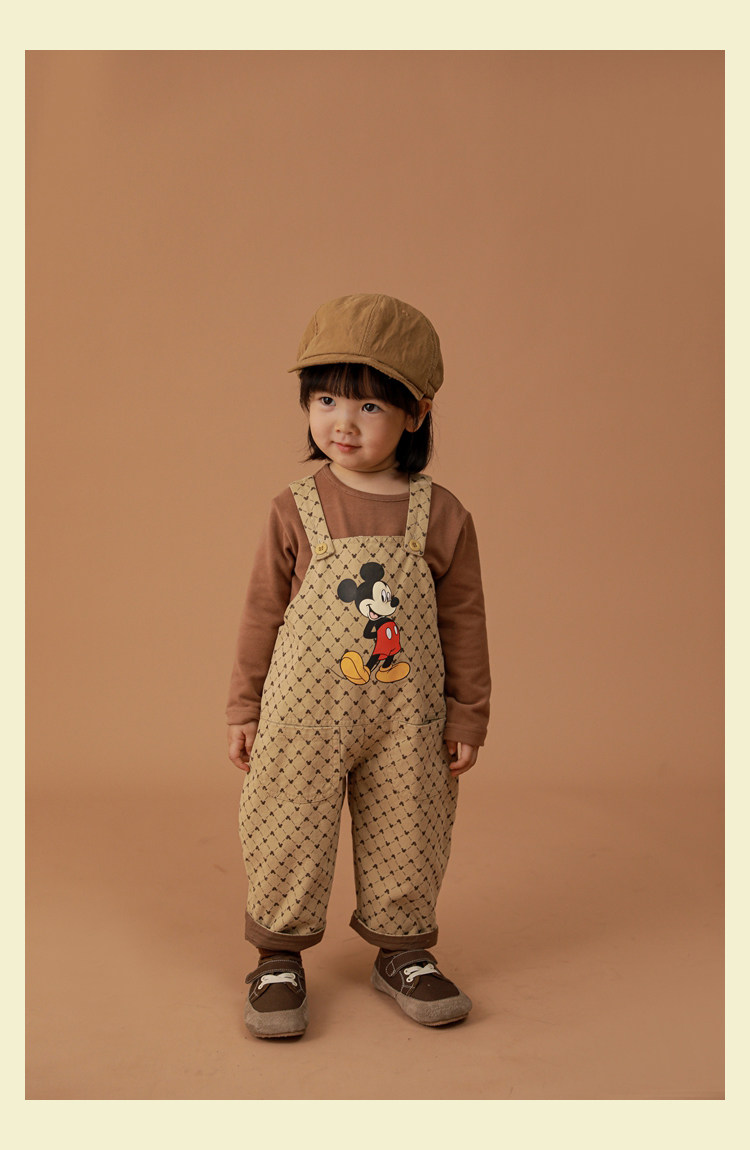 Дисней, детский ретро износостойкий комбинезон, повседневные брюки, штаны, Дисней Микки Маус, в корейском стиле yoehyaul/幼悠 