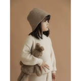 Зимний свитер, детский шерстяной удерживающий тепло комплект, детские шерстяные штаны с круглым воротником, в западном стиле