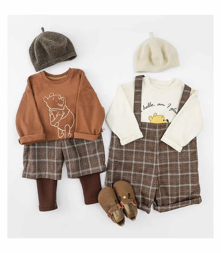 Детский осенний комбинезон, штаны, ретро комплект, бретели, в британском стиле, стиль     