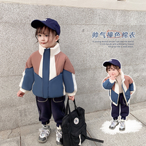 Young Yo-yo Girl Collision Color Warm Cotton Coat Jacket Winter 2022 New Korean Version Foreign Air Sports Cotton Wear Thickened Cotton Padded Jacket