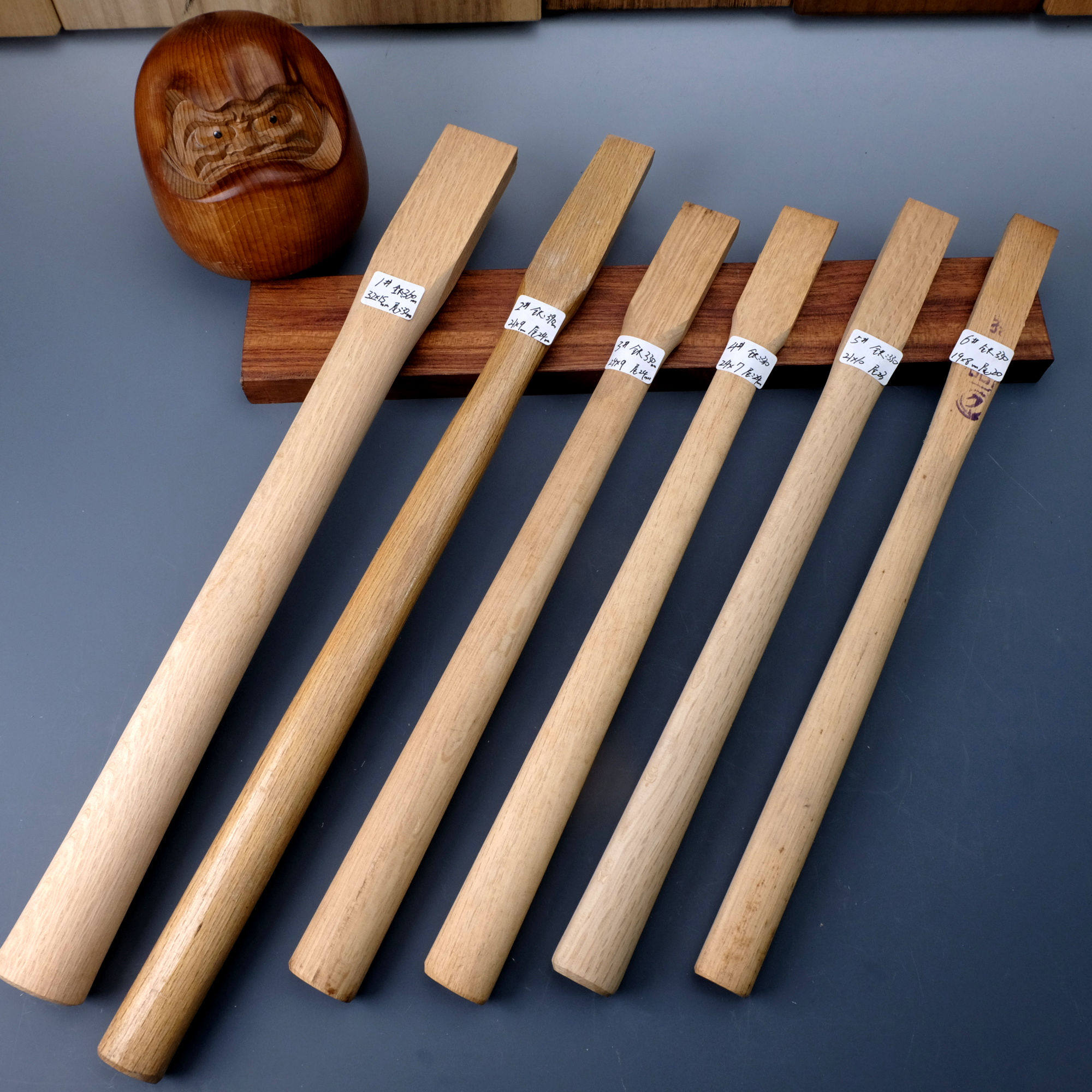 (Xuaneng handle) Japanese Xuanong handle woodworking hammer handle Hammer Handle Red and white Gaoka Little Ye Qinggang