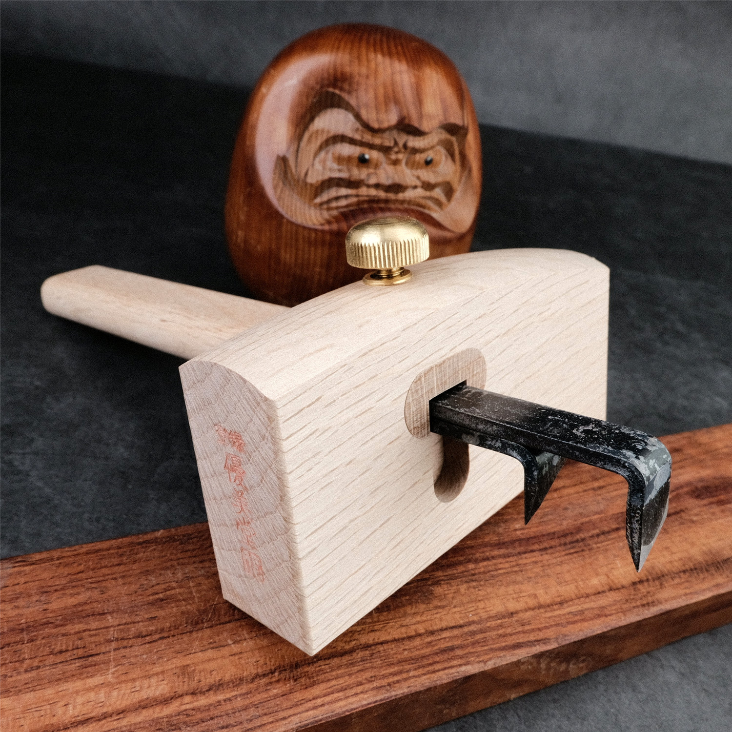 Japanese Yumido Nichiren Kamakura Leading Knife Scribe Line Riya Plum Heart Boy Hand Playing Green Paper Steel