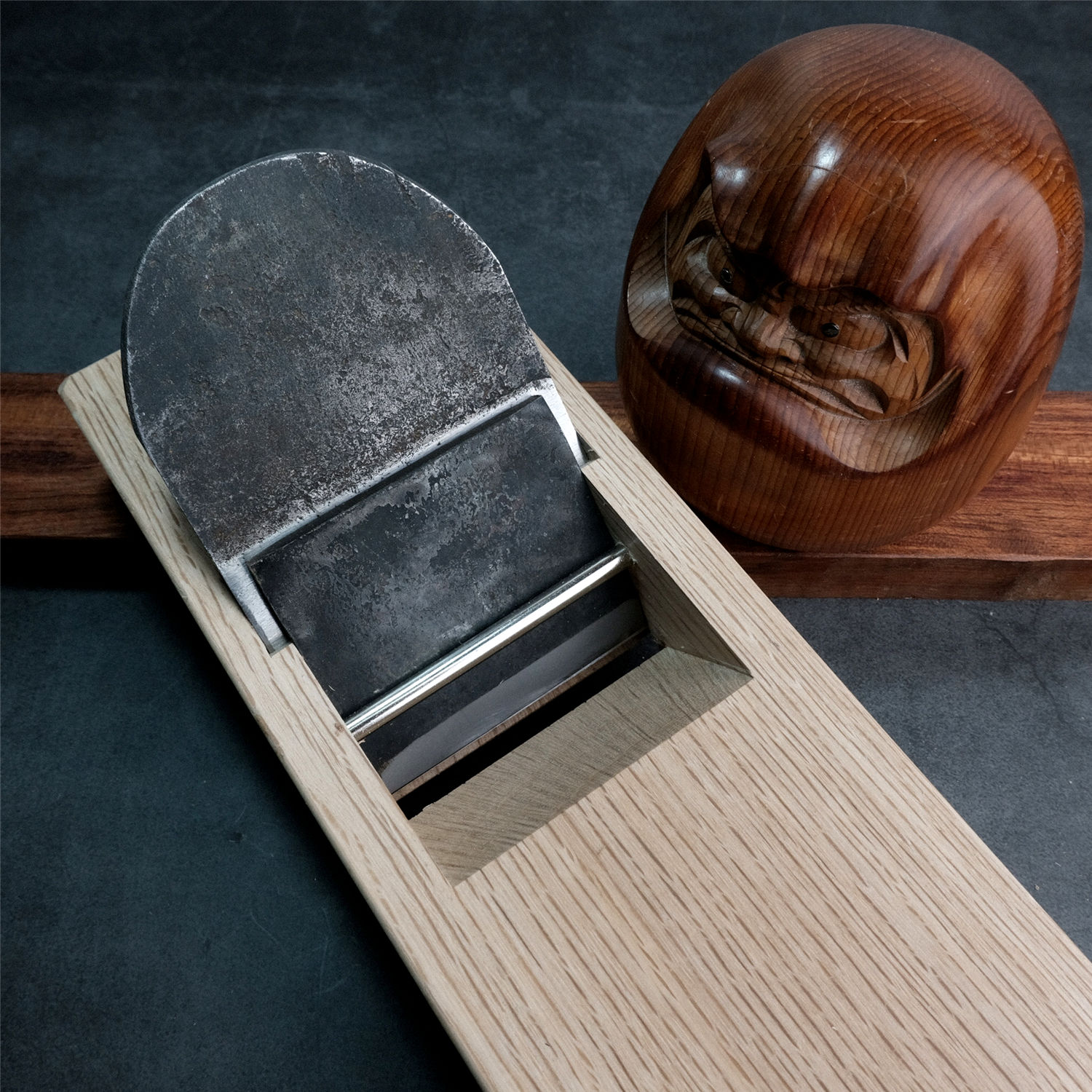 Miyamoto Yafu Japan pull planer inch eight Shi on the big flat planer woodworking clean surface planer two-point thick board green paper steel