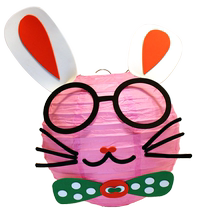 New Year Spring Festival luminous diy lantern handmade material pack Cartoon rabbit decoration new round lantern lantern