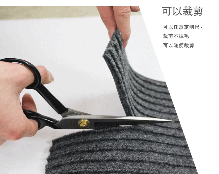 Nhập Mall Hành Lang Đôi Sọc Mã Hóa Rãnh Hiệu Quả Loại Bỏ Bụi Thảm Không trơn trượt Mat Mat PVC Composite Mat thảm ngủ