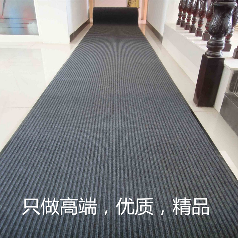 Nhập Mall Hành Lang Đôi Sọc Mã Hóa Rãnh Hiệu Quả Loại Bỏ Bụi Thảm Không trơn trượt Mat Mat PVC Composite Mat