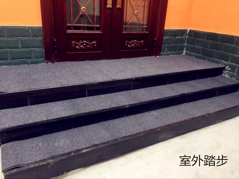 Nhập Mall Hành Lang Đôi Sọc Mã Hóa Rãnh Hiệu Quả Loại Bỏ Bụi Thảm Không trơn trượt Mat Mat PVC Composite Mat