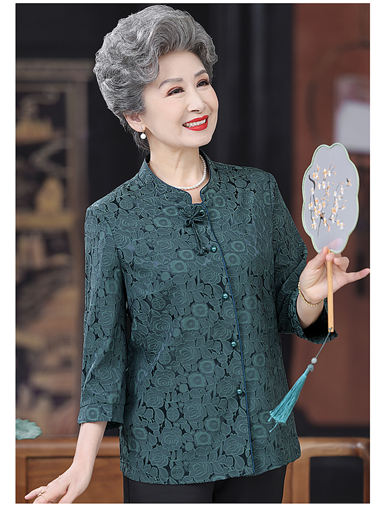 E5822 1140K ÁO SƠ MI NỮ TAIRYA DÀI TAY MÙA HÈ TRUNG NIÊN DÙNG TRONG LỄ CƯỚI THỜI TRANG NỮ LỤA TƠ TẰM G04 SẢN PHẨM MỚI