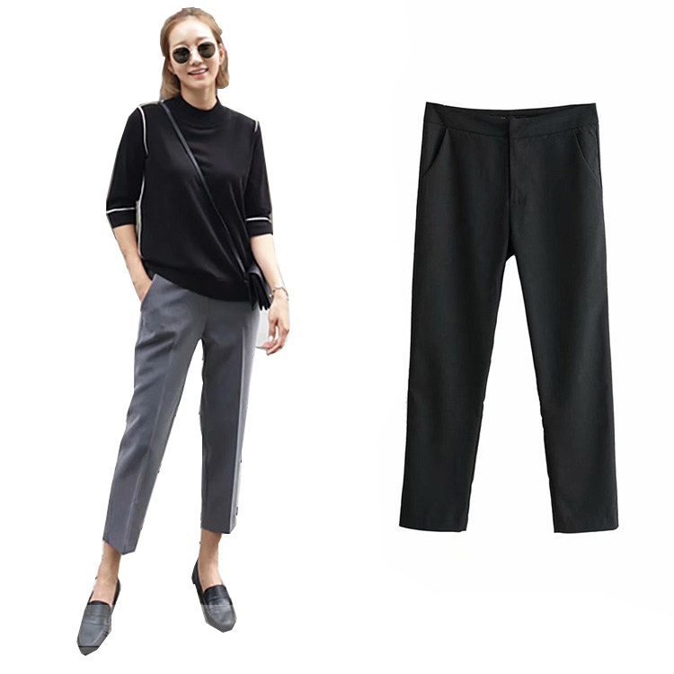 SK381 BI Income into the new South Korean wind new high waist color and thin straight tube casual pants in spring and summer 2020