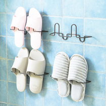 Free Punch Iron Art Shoe Rack Bathroom Slippers Shelve Wall-mounted Iron Art Containing Shelf Home Wall Style Finishing Racks