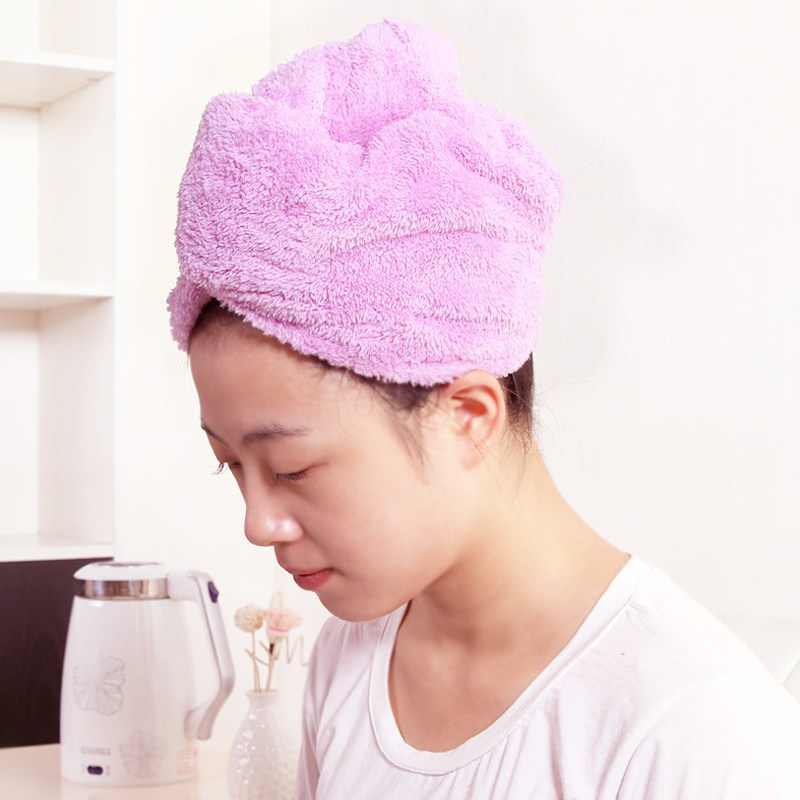 Coral Fleece Dry Hair Hat Dry Hair Bag Headscarf Long Hair Wipe Head Towel Rub Long Hair Dry Hair Towel Quick Dry Bath Cap