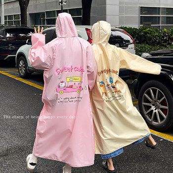 Raincoat long full body rainproof adult outer wear