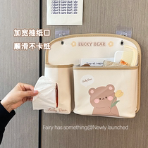 Bear door storage hanging bag tissue box storage bag wardrobe wall wall-mounted dormitory bedside pocket storage rack