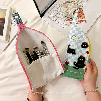 Makeup brush storage bag portable and stand-alone