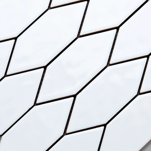 Белый фантомный шкала рыб Большой шестигранный мозаичный мозаичный мозаичный