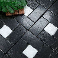 Jiafen Black Panda White Lem Stone Homestay House Courtyard Ground Stone Mosaic Restaurant Coffee Shop Tile