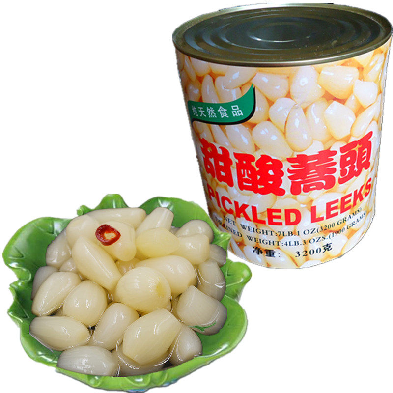 Export sour sweet buckwheat head Onion Head Fruit Canned Snack pickle Fresh Godhead Jiangxi Tepretzels 3200 grams