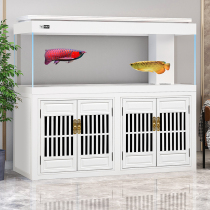 Teyus large living room home new custom ecological bottom filter gold crystal ultra-white glass high-end solid wood dragon fish tank