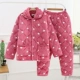 Mùa đông flannel quilted pyjama dịch vụ nhà ba lớp dày lông cừu san hô phù hợp với mùa đông đồ ngủ phụ nữ