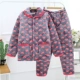 Mùa đông flannel quilted pyjama dịch vụ nhà ba lớp dày lông cừu san hô phù hợp với mùa đông đồ ngủ phụ nữ