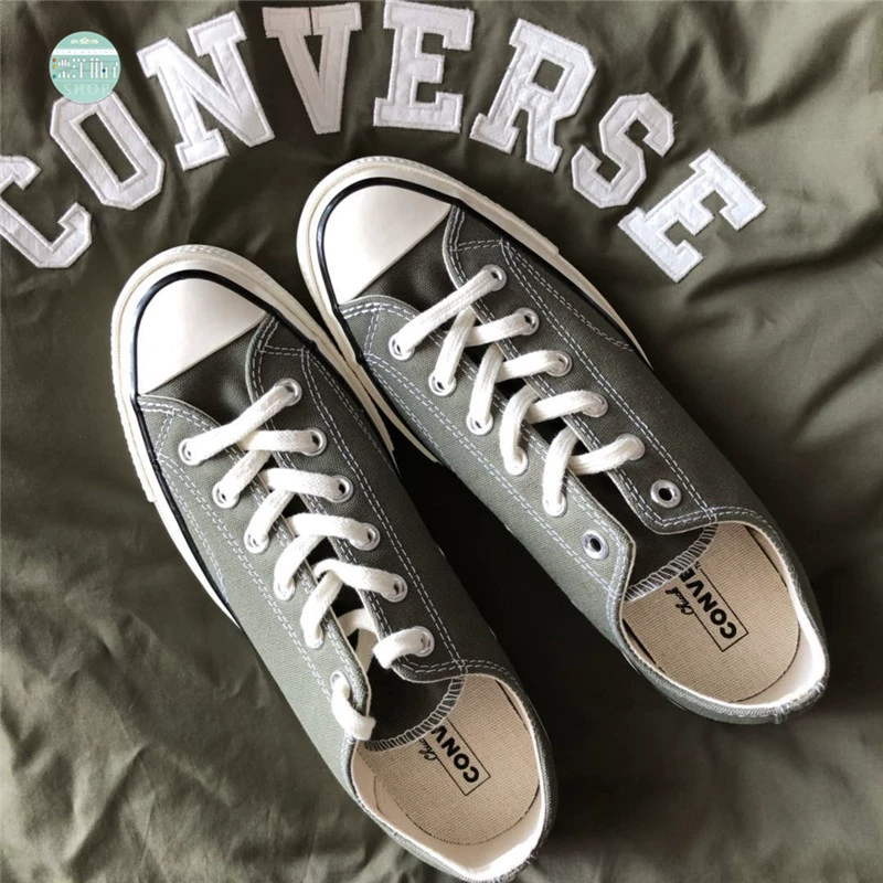 Converse Converse New 1970s Samsung tiêu chuẩn cỏ xanh thấp để giúp đôi giày vải retro 162060c giày thể thao trắng