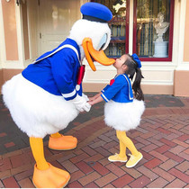 China Ma Ma hand-made Donald Duck cosplay childrens baby suits parent-child travel