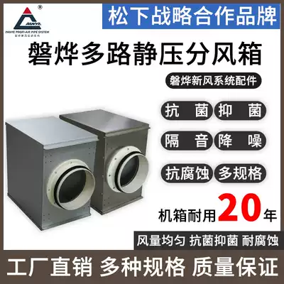 Panye panye fresh air distribution bellows Stainless steel central fresh air branch box noise reduction silencer fresh air system accessories