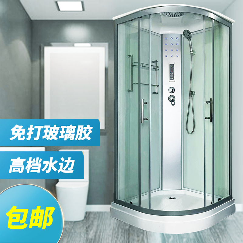 Integrated Shower Room, All-In-One Bathing Room, Household Rural Bathroom Door, Toilet Shower Room, Simple Glass Enclosure
