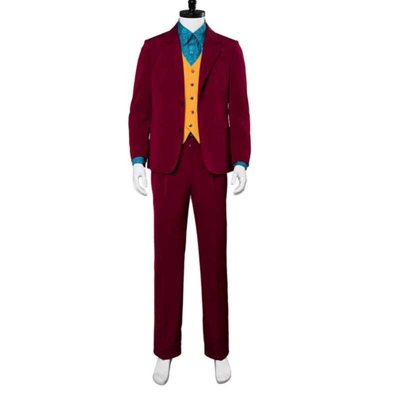 Joker 2020 Joker Origin Full Set Cosplay Costume Clown C Costume Men's Horror Suit